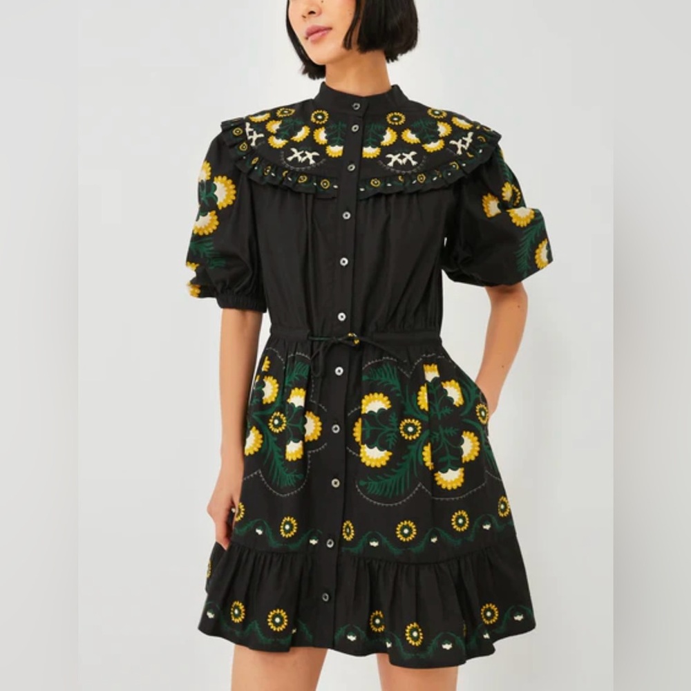 NWT SEA NEW YORK
Black Perle Print Puff Sleeve Dress size XL